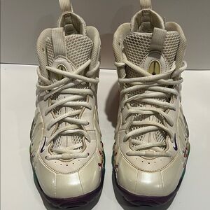 Vibrant Cream and Purple Kids Sneakers fruity pebbles